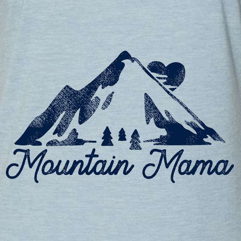 Mountain Mama Women’s Festival Muscle Tank - Stonewash Denim