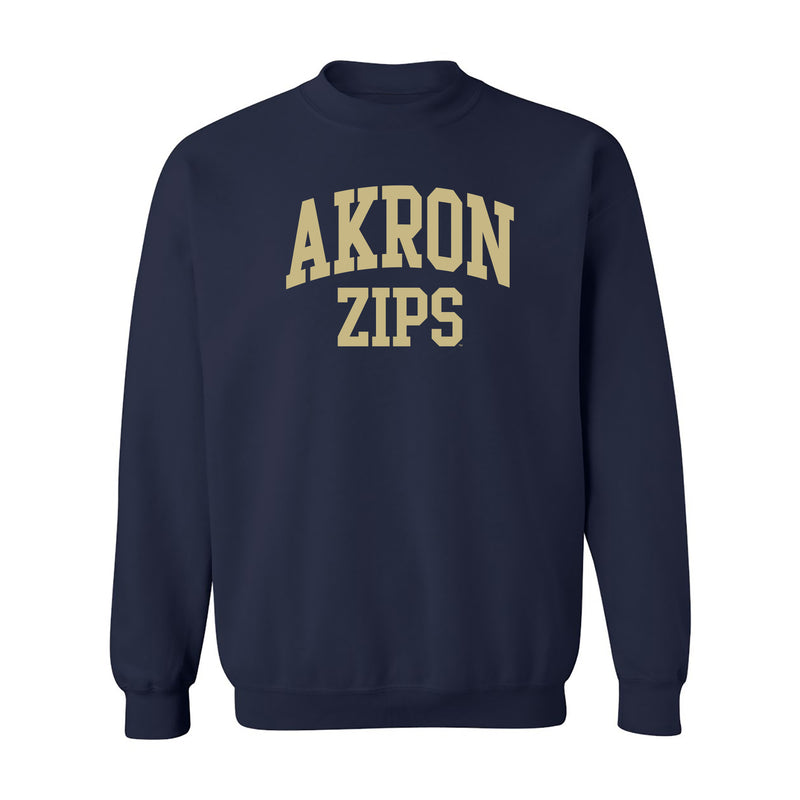 Akron Zips Arch Logo Crewneck Sweatshirt - Navy