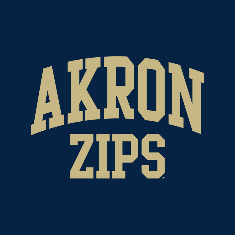 Akron Zips Arch Logo Womens T Shirt - Navy