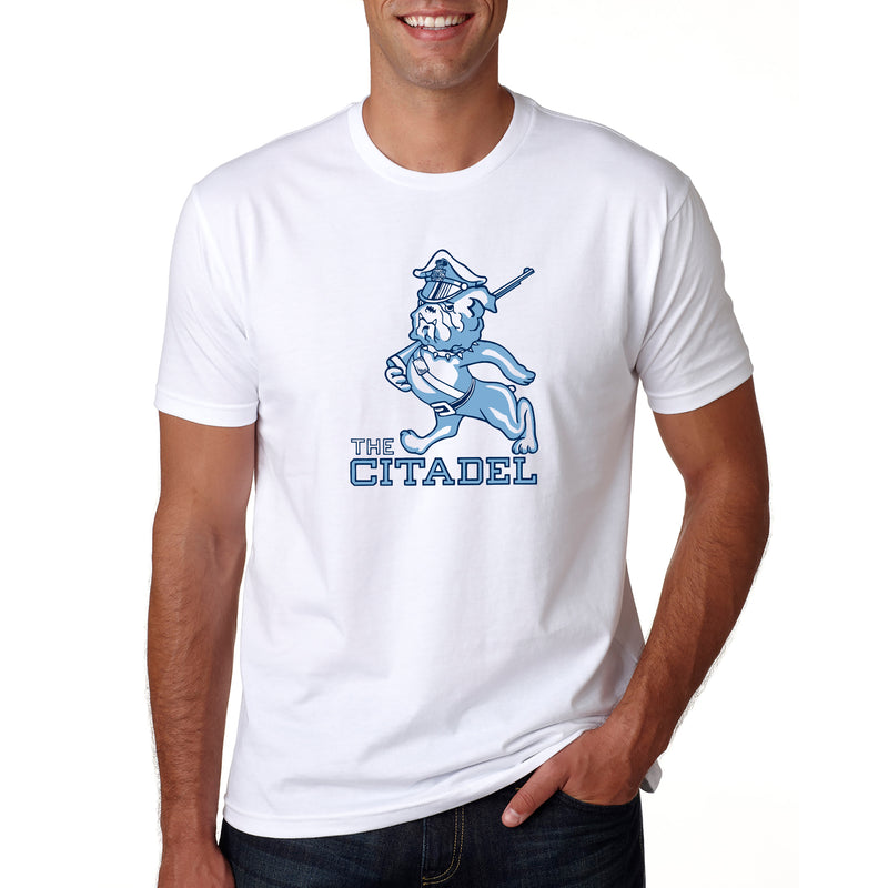Citadel Marching Bulldog Premium Cotton T-Shirt - White