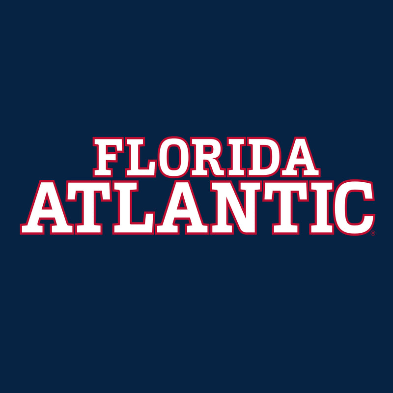 Florida Atlantic University Owls Basic Block Short Sleeve T Shirt - Navy