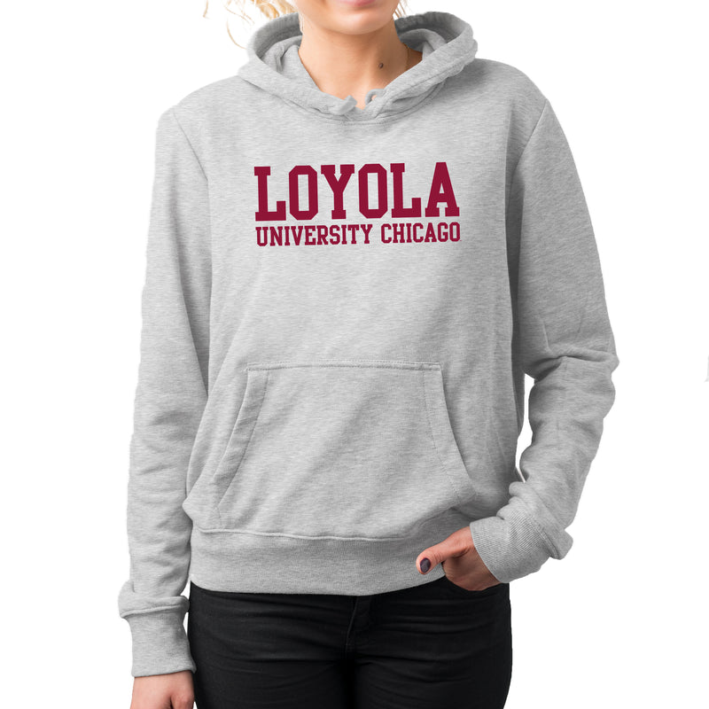 Loyola University Chicago Ramblers Basic Block Hoodie - Sport Grey