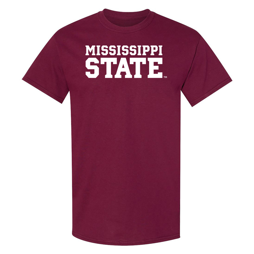 mississippi state dress shirts Mississippi State Basic Block Youth T-Shirt in Maroon | Size: Medium