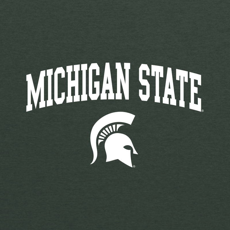 Michigan State Arched Heather CVC Long Sleeve - Heather Forest