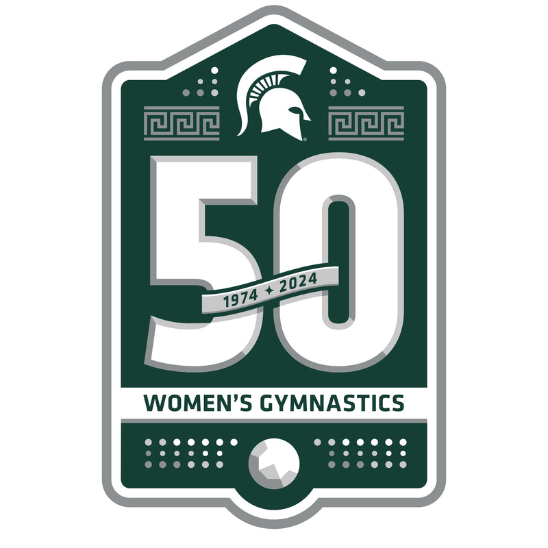 MSU Women's Gymnastics 50th Anniversary Womens Long Sleeve - White