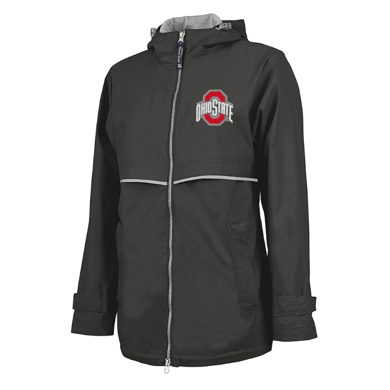 Ohio State Women's New England Rain Jacket - Black