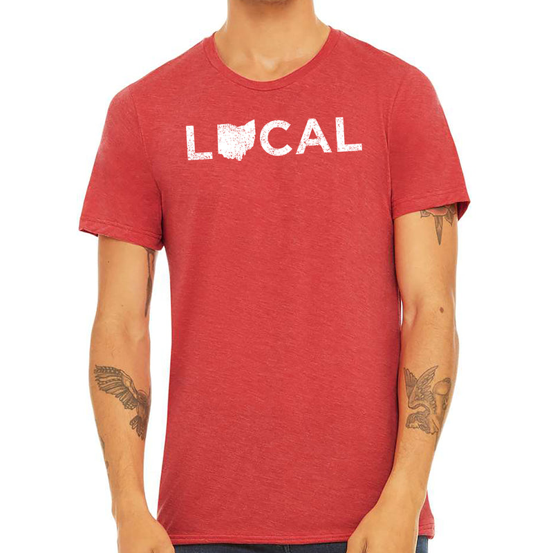 Ohio Local Triblend T Shirt - Red Triblend