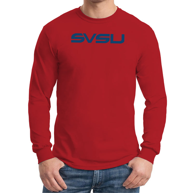 Saginaw Valley State SVSU Cardinals Basic Block Long Sleeve T Shirt - Red