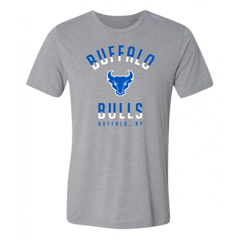 University at Buffalo Bulls Division Arch Canvas Triblend Short Sleeve T Shirt - Athletic Heather