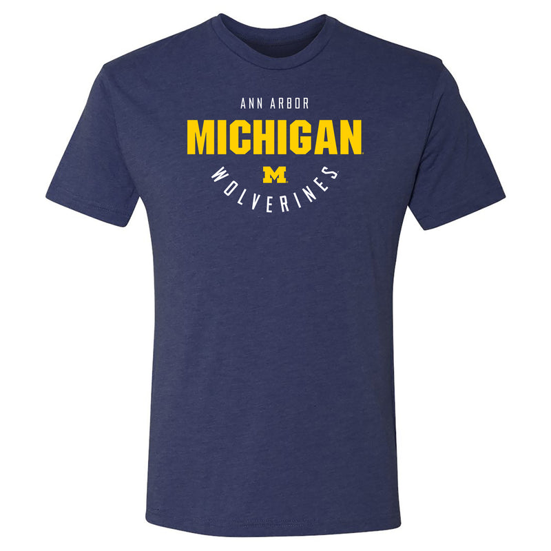Michigan Inverted Arch Triblend T-Shirt - Vintage Navy