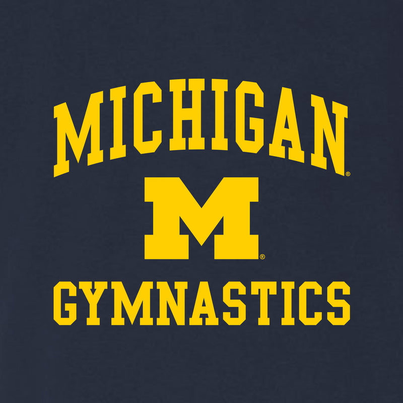 Michigan Arch Logo Gymnastics Triblend T-Shirt - Solid Navy