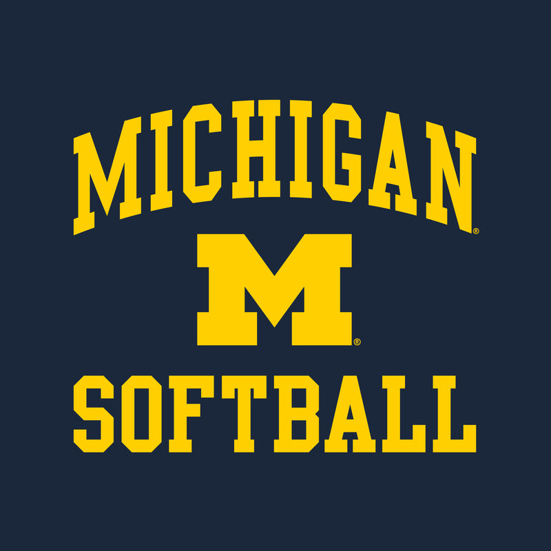 Michigan Arch Logo Softball NLA T-Shirt - Midnight Navy