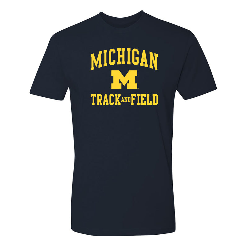 Michigan Arch Logo Track & Field NLA T-Shirt - Midnight Navy