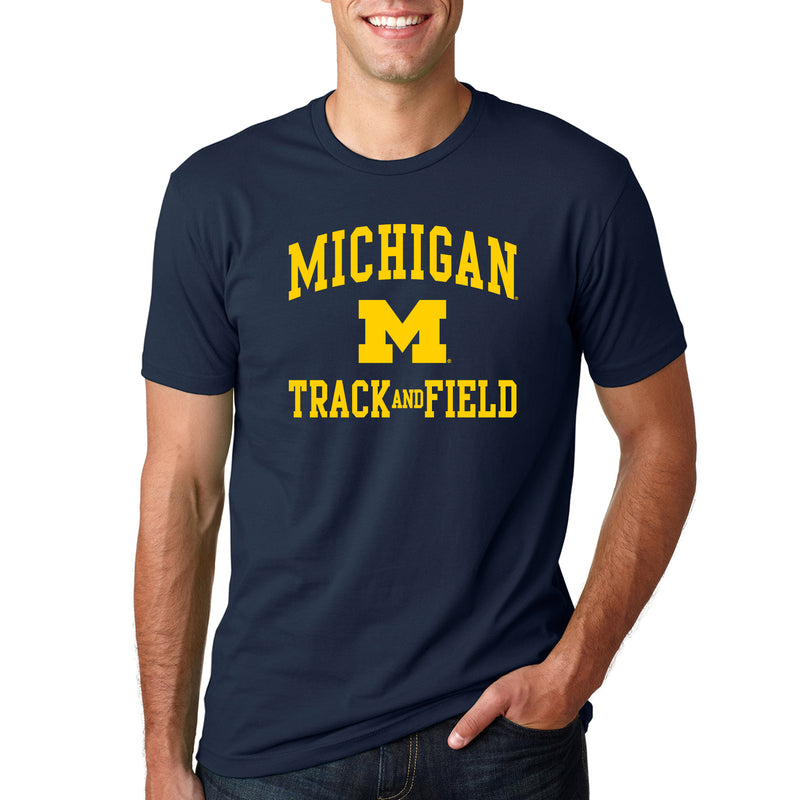 Michigan Arch Logo Track & Field NLA T-Shirt - Midnight Navy