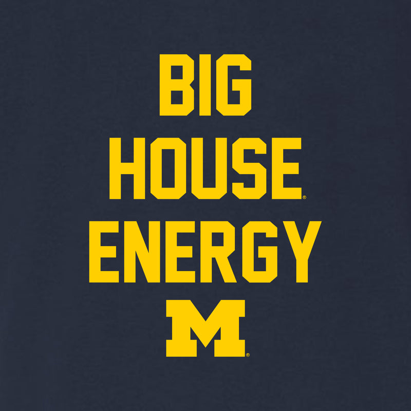 Michigan Big House Energy CVC Jersey T-Shirt - Heather Navy