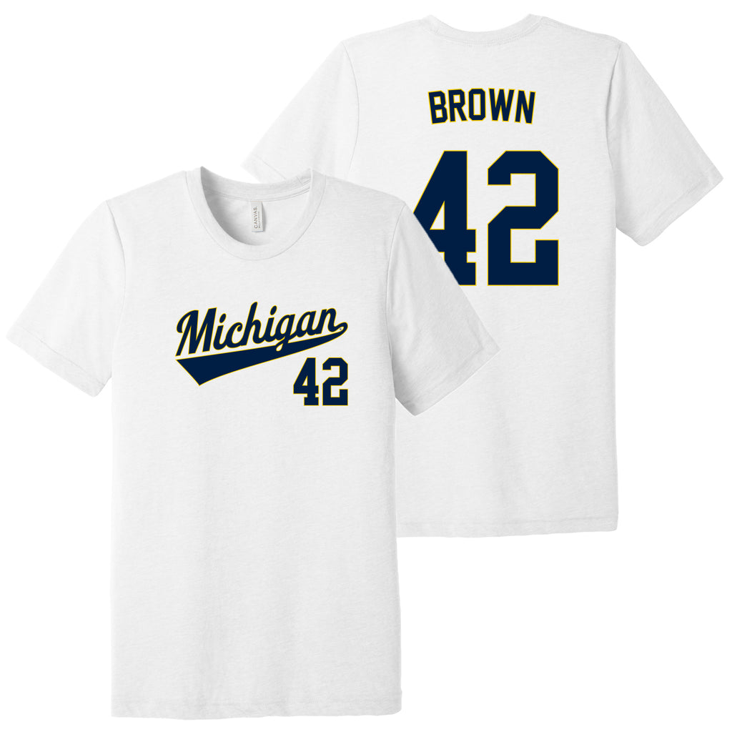 Michigan NIL Softball Stephenson 25 Triblend T-Shirt - Solid Navy