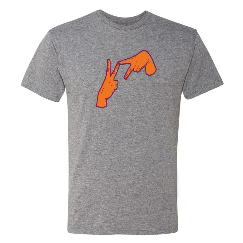 Virginia Tech Hands Logo Triblend T-Shirt - Premium Heather