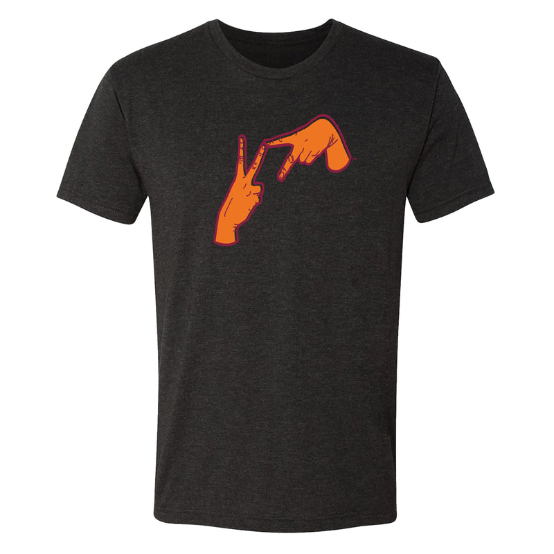 Virginia Tech Hands Logo Triblend T-Shirt - Vintage Black
