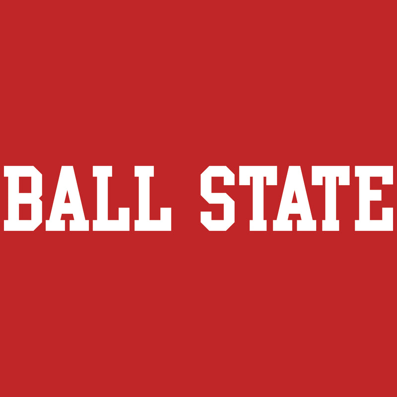 Ball State University Cardinals Basic Block Short Sleeve T Shirt - Red