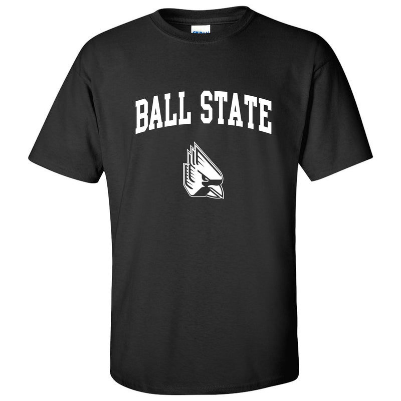 Ball State University Cardinals Arch Logo Short Sleeve T-Shirt - Black