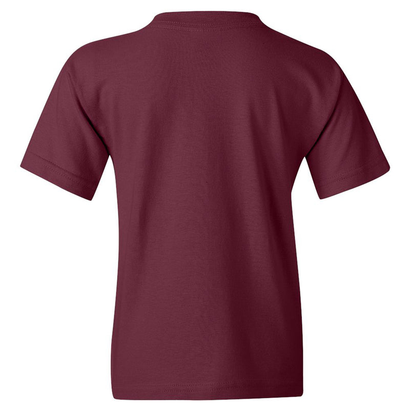 Iona University Gaels Primary Logo Basic Cotton Youth Short Sleeve T Shirt - Maroon