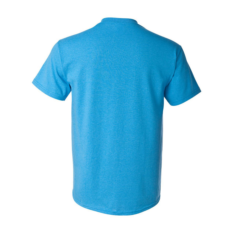 Michigan Basic Block Basic Short Sleeve T Shirt - Heather Sapphire w/ Maize Print