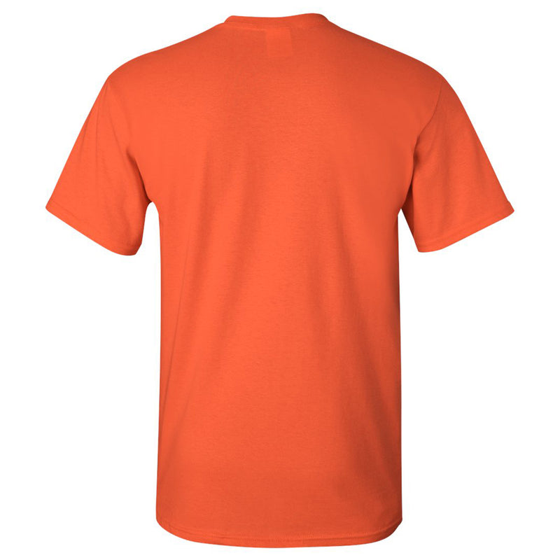 Bowling Green State University Falcons Arch Logo Football Basic Cotton Short Sleeve T Shirt - Orange