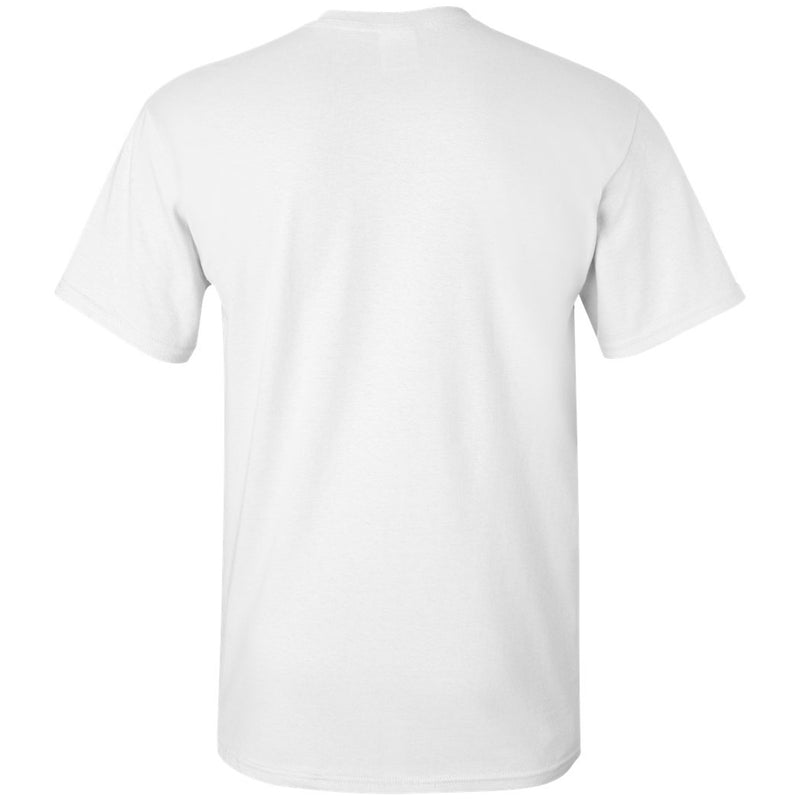 Gardner-Webb University Bulldogs Distressed Circle Logo Basic Cotton Short Sleeve T Shirt - White