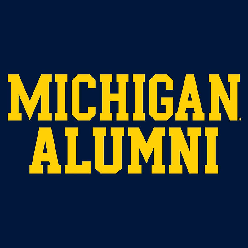 University of Michigan Alumni Wolverines Basic Cotton T Shirt - Navy