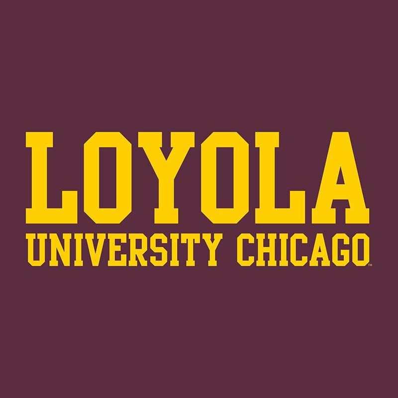 Loyola University Chicago Ramblers Basic Block Short Sleeve T-Shirt - Maroon