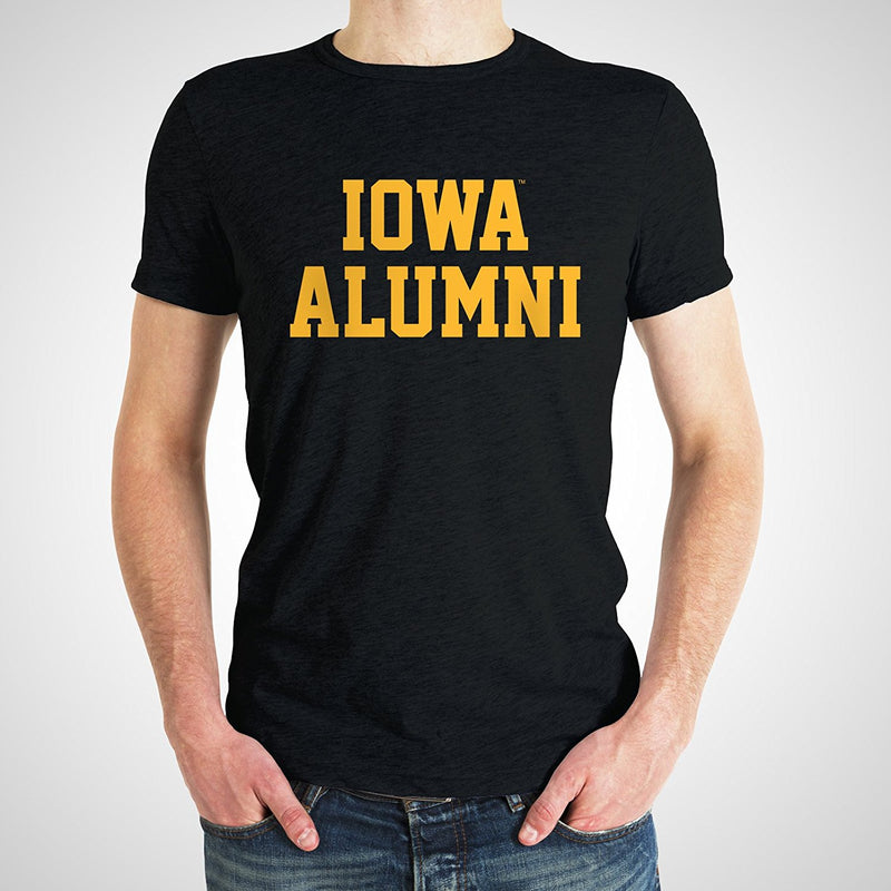University of Iowa Hawkeyes Basic Block Alumni Short Sleeve T Shirt - Black