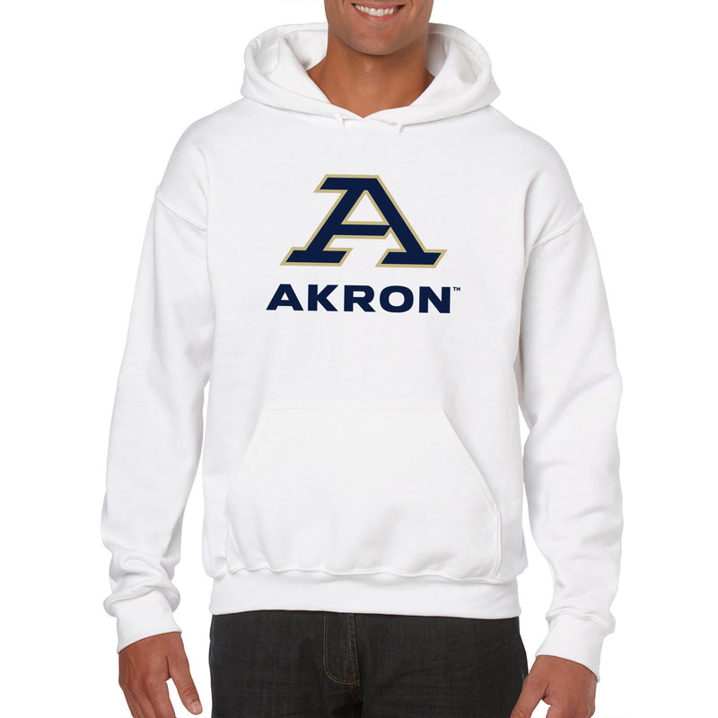 Akron Zips Primary Logo Hoodie - White
