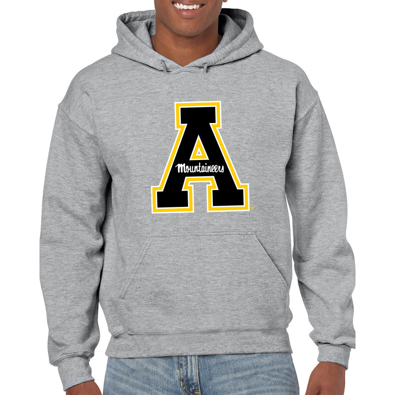 Appalachian State University Mountaineers Primary Logo Cotton Hoodie - Sport Grey