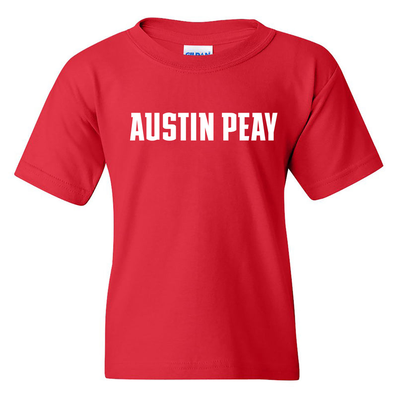 Austin Peay State University Governors Basic Block Cotton Youth T-Shirt - Red