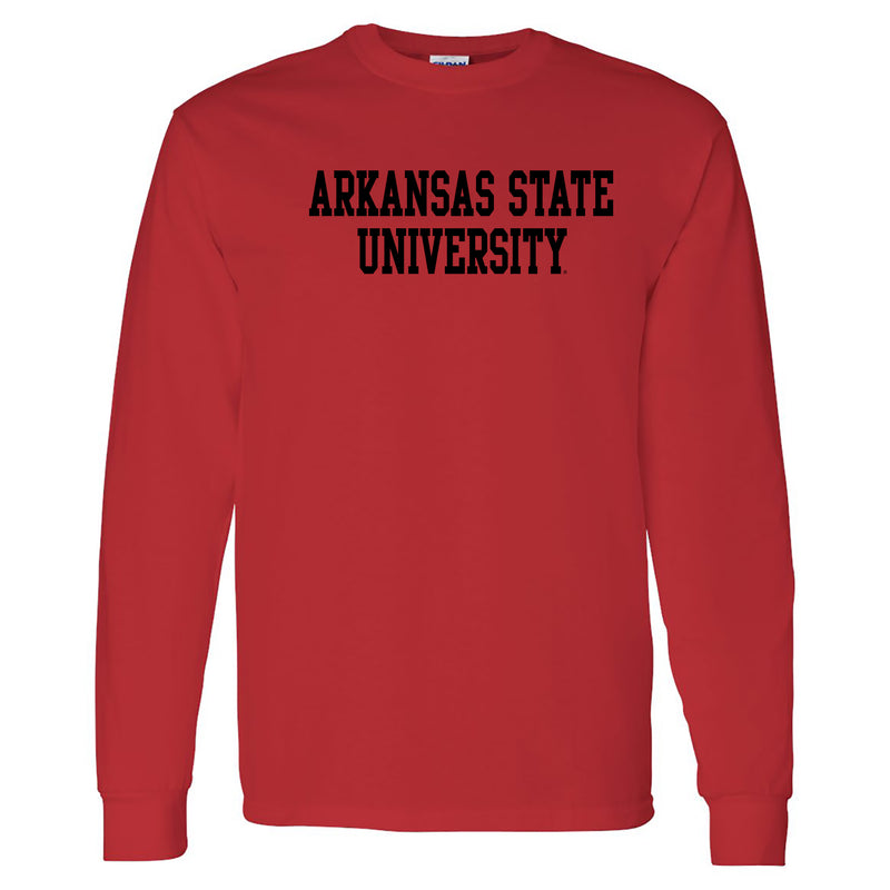 Arkansas State Basic Block Long Sleeve - Red