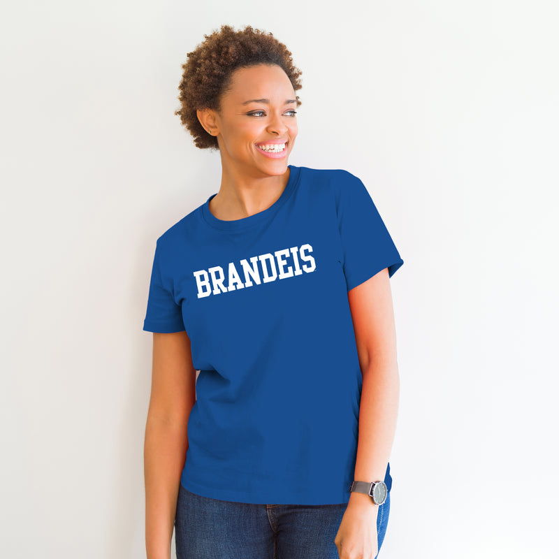 Brandeis University Judges Basic Block Short Sleeve T Shirt - Royal
