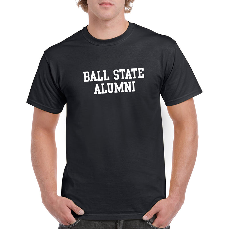 Ball State University Cardinals Basic Block Alumni Short Sleeve T Shirt - Black
