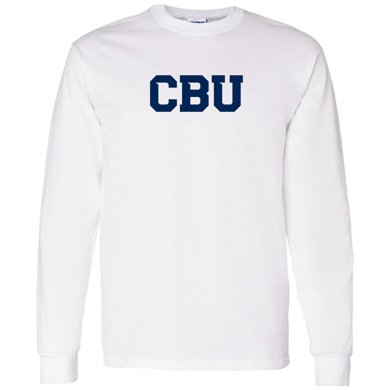 California Baptist University Lancers Basic Block Long Sleeve T Shirt - White