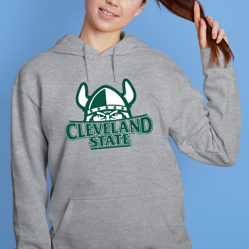 Cleveland State Vikings Primary Logo Hoodie - Sport Grey