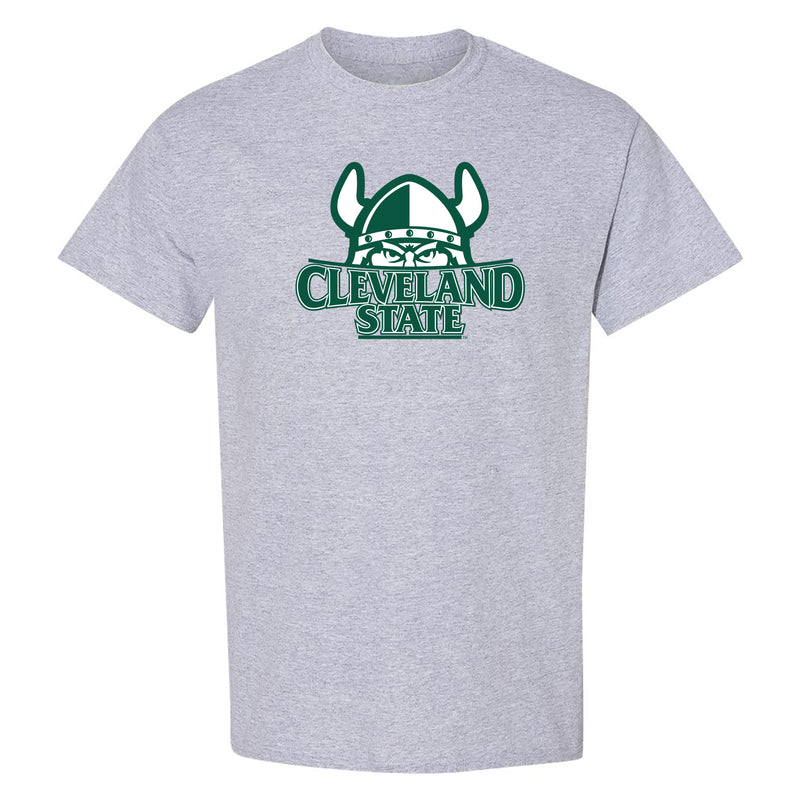 Cleveland State Vikings Primary Logo T Shirt - Sport Grey