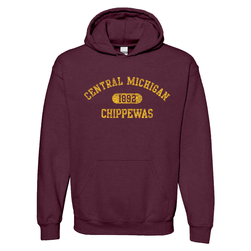 Central Michigan University Chippewas Athletic Arch Hoodie - Maroon