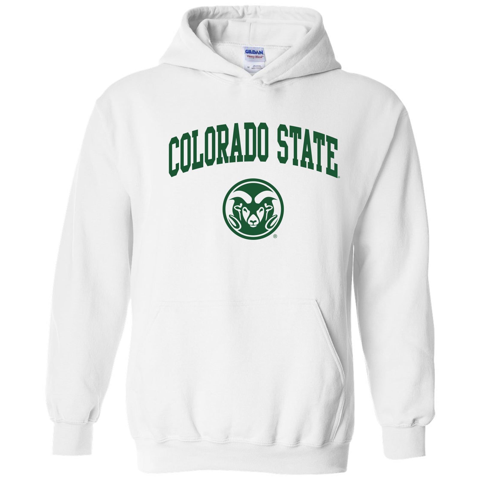 Colorado State University Rams Arch Logo Hoodie White Underground Printing