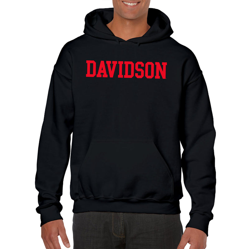 Davidson Wildcats Basic Block Hoodie - Black