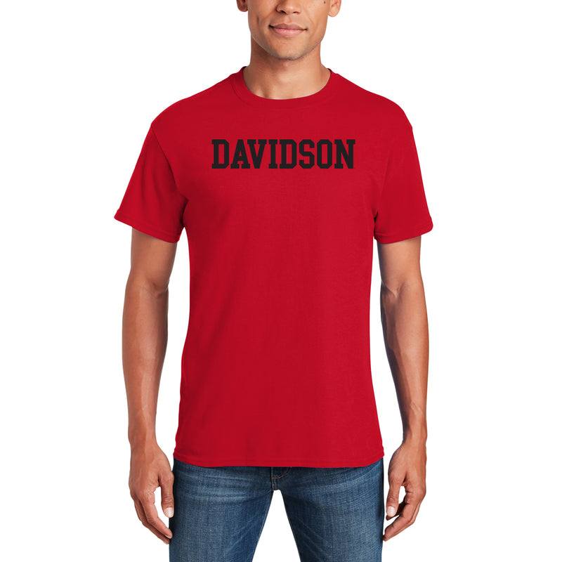 Davidson Wildcats Basic Block T Shirt - Red