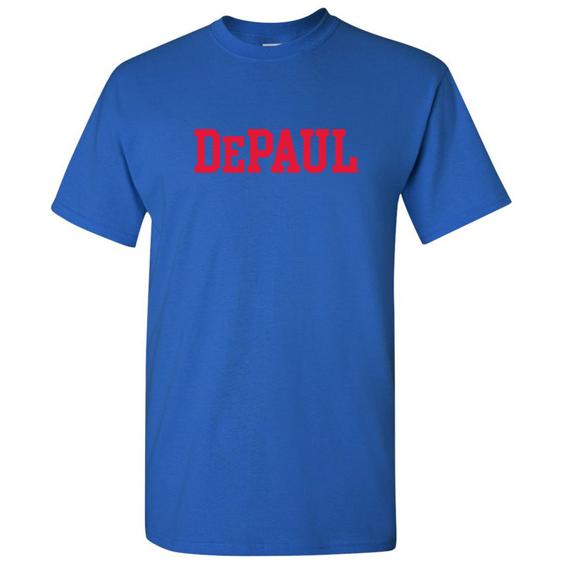 DePaul University Blue Demons Basic Block Short Sleeve T Shirt - Royal