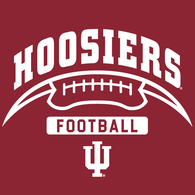 Indiana University Hoosiers Football Crescent Short Sleeve T Shirt - Cardinal