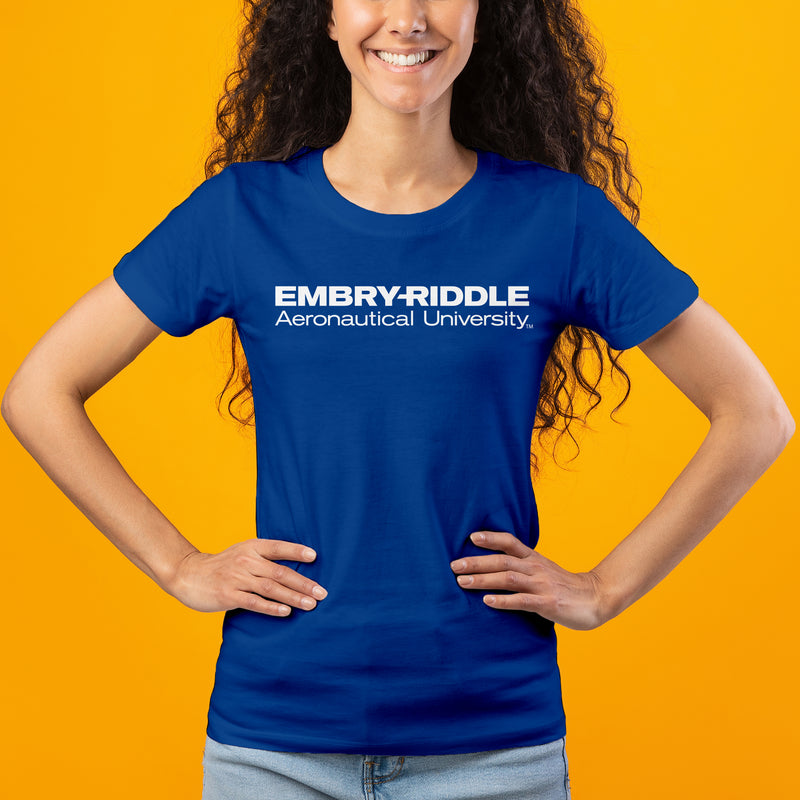 Embry-Riddle Aeronautical University Eagles Basic Block Womens T Shirt - Royal