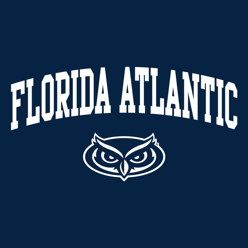 Florida Atlantic University Owls Arch Logo Short Sleeve T Shirt - Navy