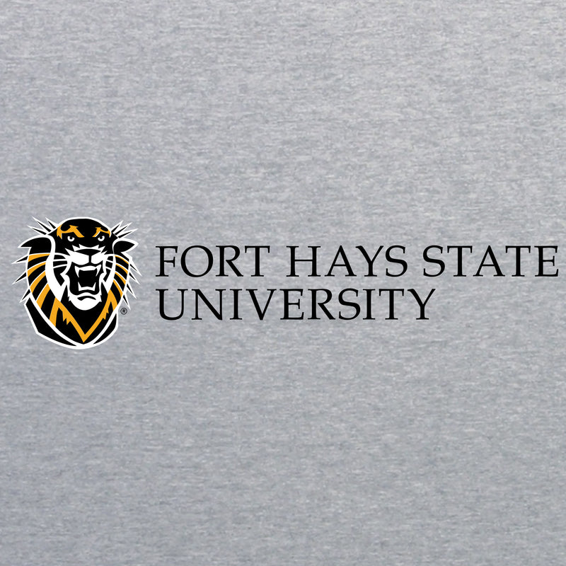 Fort Hays State Institutional Logo Hoodie - Sport Grey