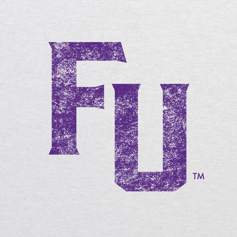 Furman University FU Distressed Triblend T-Shirt - Heather White
